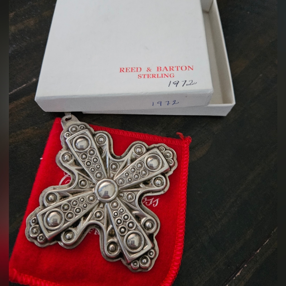 Reed & Barton Sterling Silver Cross Ornament